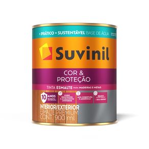 Esmalte Suvinil Cor & Proteção Brilhante Base Água Gelo 0,9L