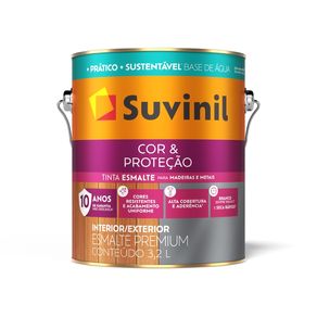 Esmalte Suvinil Cor & Proteção Brilhante Base Água Azul-infinito 3,2L